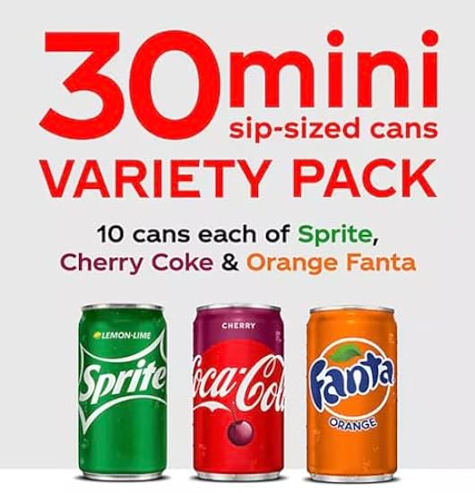 Premium Lux Details Beverage Package Mini Soft Drinks 30 pack (Cola Cherry-Sprite-Fanta) 436986322