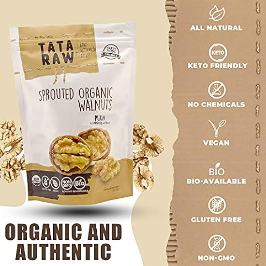 TATA RAW - Sprouted Organic Walnuts - PLAIN. Nothing Added - 3 lb 37601287