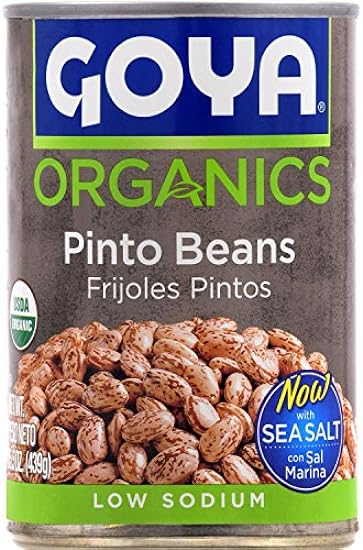 Goya Organic Pinto Beans, Low Sodium, 15.5 Ounces (Pack Of 24)  721510485