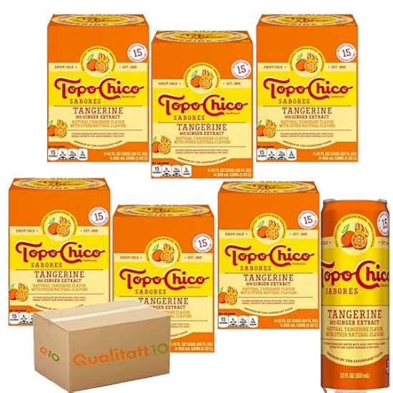 Topo Chico Sabores Box 24 Pack of Tangerine with Ginger