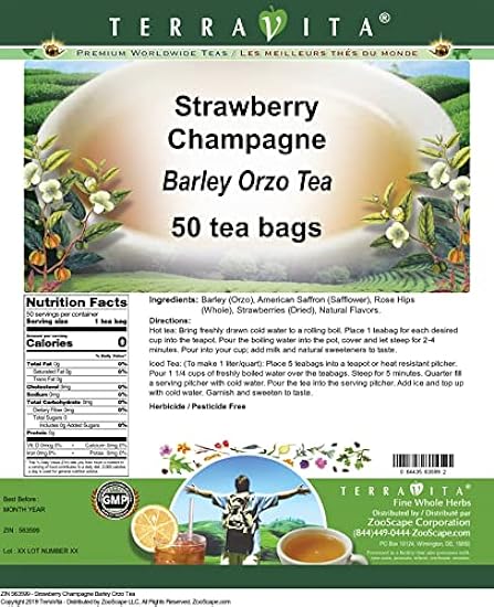 Strawberry Champagne Barley Orzo Tee (50 Teebeutel, ZIN: 563599) - 2 Pack 259535359