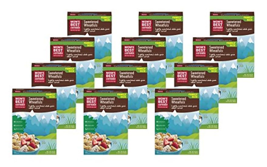 Mom´s Best Sweetened Wheatfuls Cereal, Whole Grain, No High Fructose Corn Syrup, 24 Oz Box (Pack of 12) 119093754