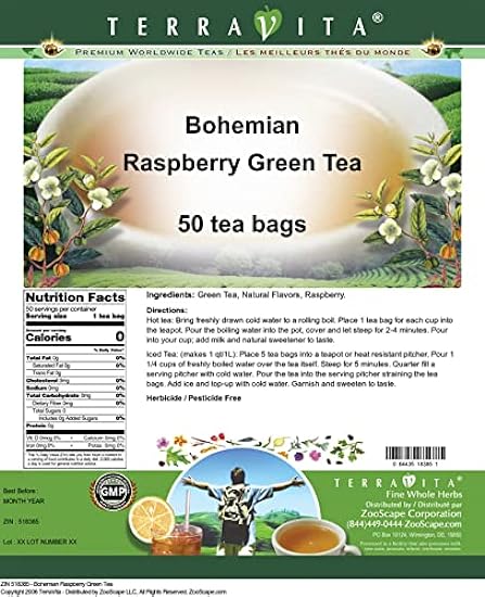 Bohemian Raspberry Grün Tee (50 Teebeutel, ZIN: 518385) - 2 Pack 198949858