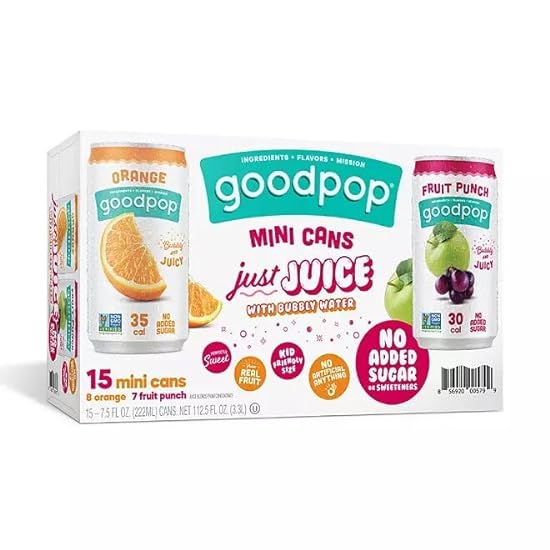 GoodPop Sparkling Juice Mini Cans Variety Pack | Fruit 