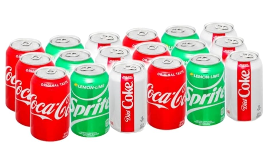 3 Variety Flavors - Coke, Diet Coke, and Sprite (18 Pac