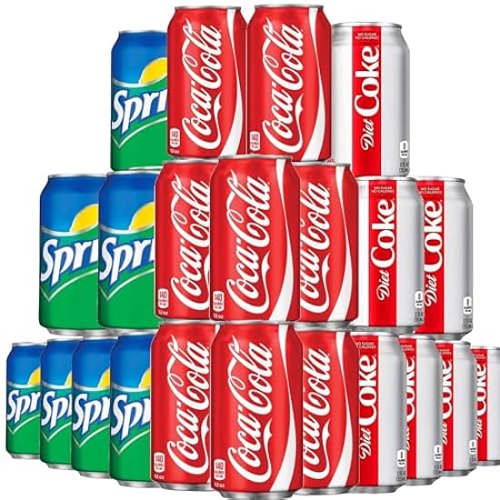 Ultimate Variety 12 OZ Soda Pack: Coca Cola (16), Sprit