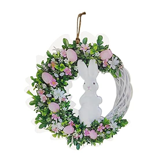 Lily Simulation Easter Bunny Decor Bowknot Cross Wreaths Easter Day Spring Wreaths for Front Door Outside Door Wreaths for Front Door Outside Spring and Summer 286323601