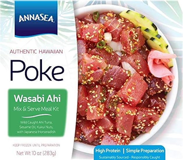 Annasea Frozen Poke Kit (Wasabi Ahi) - 4 Pack, Sustaina