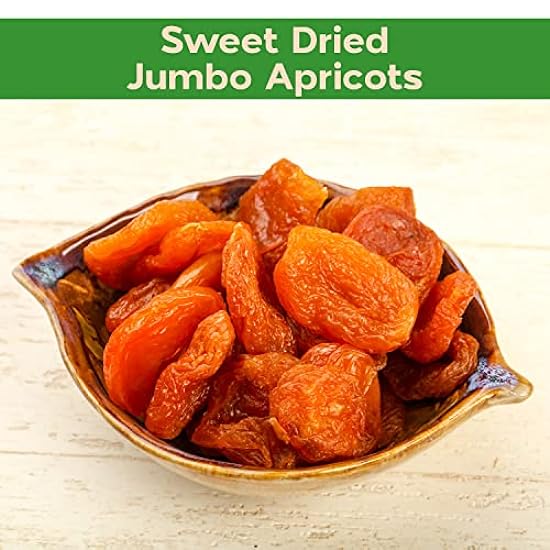 Sincerely Nuts - Dried Jumbo California Apricots | Three Lb. Beutel | Dehydrated | Sweet Gourmet Snacking Food | Kosher and Gluten Free 608682531