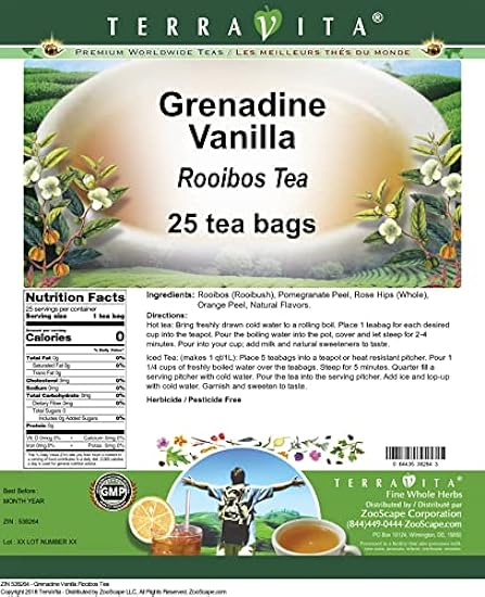 Grenadine Vanilla Rooibos Tee (25 Teebeutel, ZIN: 538264) - 2 Pack 373202923
