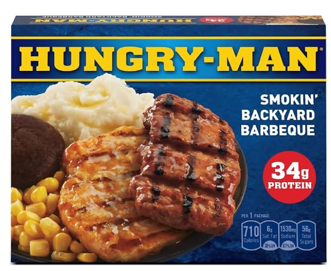 Salutem Vita - Hungry Man Smokin´ Backyard BBQ Frozen Dinner, 15.25 oz - Pack of 8 240952528