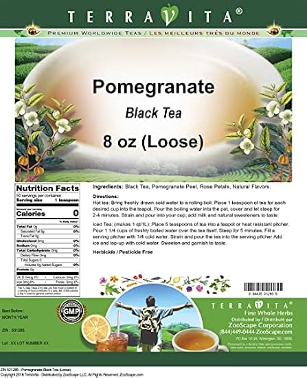 Pomegranate Schwarz Tee (Loose) (8 oz, ZIN: 531285) - 2 Pack 527409538