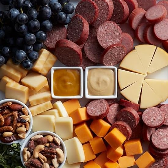 Hickory Farms Beef Summer Sausage & Cheese Large Gift Box | Gourmet Food Gift, Perfect For Birthday, Congratulations, Sympathy, Food Care Packages, Retirement, Thinking of You, Corporate Gift 327121825