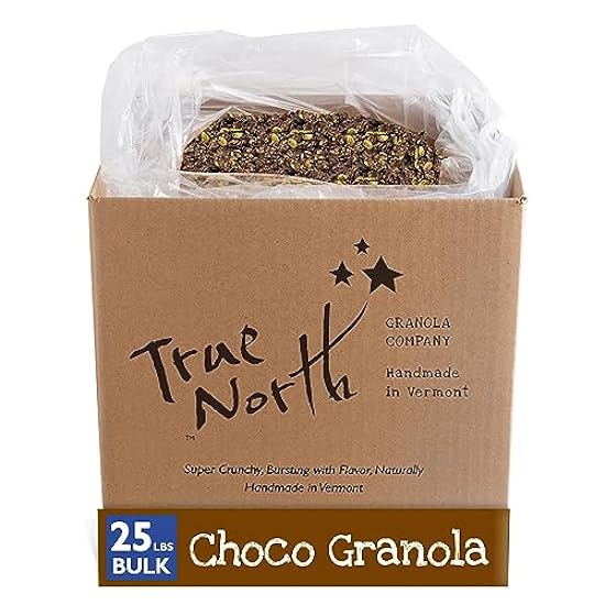 True North Granola – Schokolade Granola Cereal with Rolled Oats, Belgian Schokolade, Dried Cranberries, Gluten Free, All Natural and Non-GMO, Bulk Bag, 25 lb. 856015410