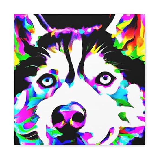 Siberian Husky Pop Art - Canvas 16″ x 16″ / Premium Gal