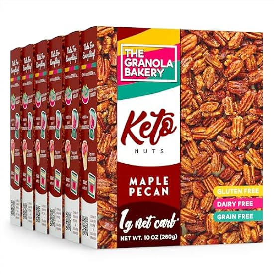 TGB Maple Pecans | 1g Net Carb Keto Snack | Gluten Free Low Carb Candy Nuts, 10 Ounces (Pack of 6) 952224417