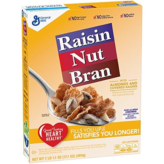 General Mills Raisin Nut Bran Cereal, with Whole Grain 