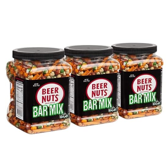 BEER NUTS SNACK_MIX (Original Bar Mix w/Wasabi, 1.6 Pound (Pack of 3)) 621775699