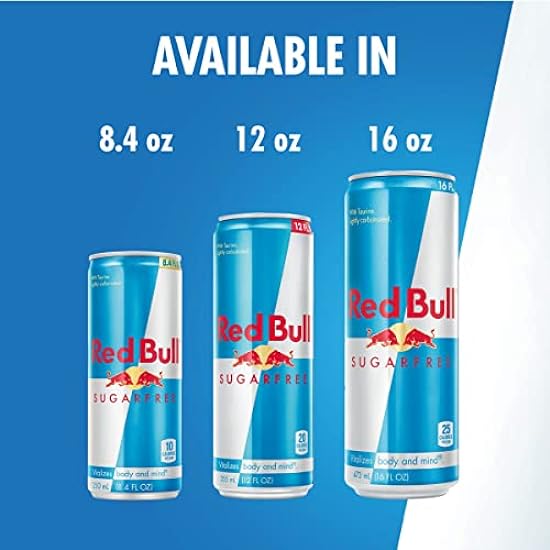 Red Bull Sugar Free Energy Drink, 8.4 Fl Oz, 24 Cans (6 Packs of 4) 413590711