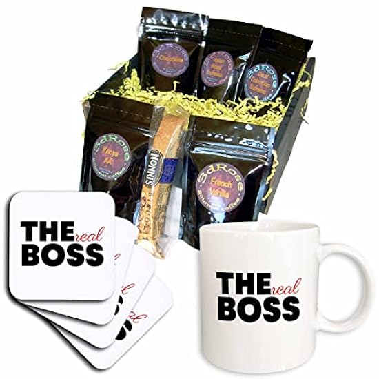 3dRose 3dRose - Rosette - Couple Gifts - The Boss Real 