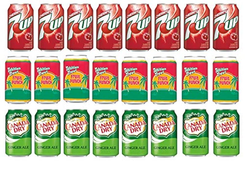 LUV-BOX Variety Soda pack , pack of 24 , 12 fl oz , 7UP