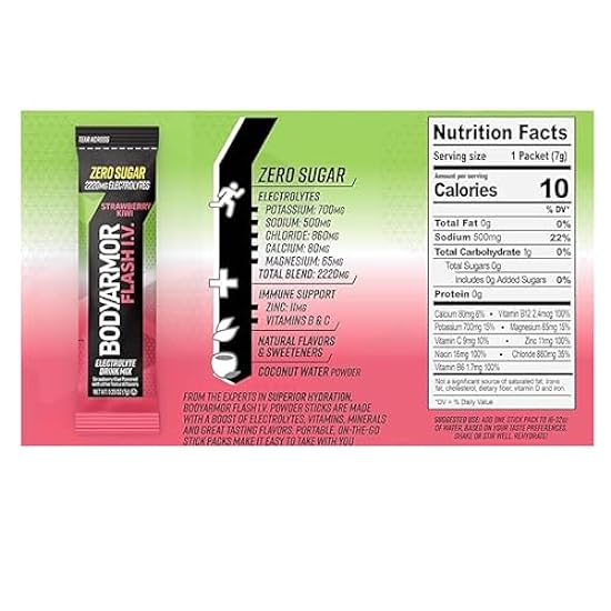 Body Armour Powder Packets Flash IV 5 Flavor ROULETTE VARIETY Pack (20-pack) By OCG 720676007
