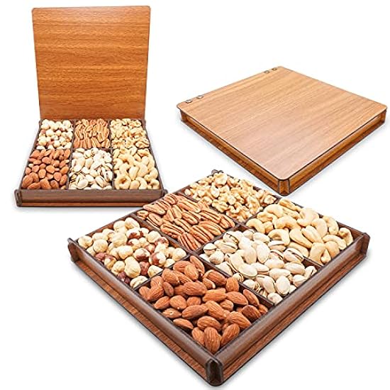 Wood Gift Basket, Gourmet Gift Baskets Family, Business | Corporate Gift – Healthy Mixed Nuts Fresh Gift, Birthday Sympathy – Mom, Dad | Box Business Customer – Corporate Gift for Clients 555950498