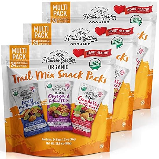 Nature´s Garden Organic Trail Mix Snack Packs, Mul