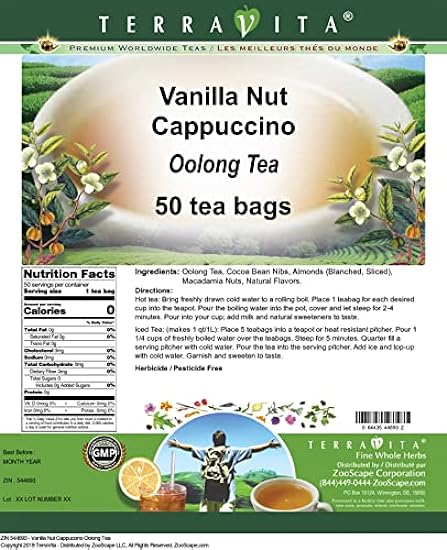 Vanilla Nut Cappuccino Oolong Tee (50 Teebeutel, ZIN: 544693) - 3 Pack 494762113