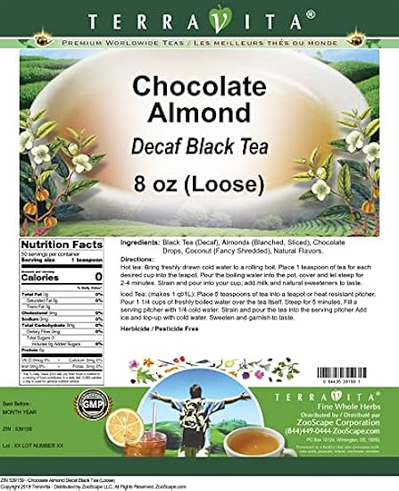 Schokolade Almond Decaf Schwarz Tee (Loose) (8 oz, ZIN: 539159) - 2 Pack 492981374