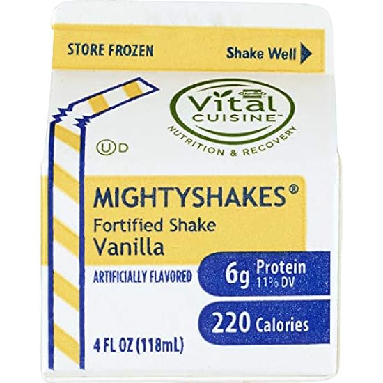MightyShakes Vanilla Shake Beverage, 4 Ounce -- 75 per 