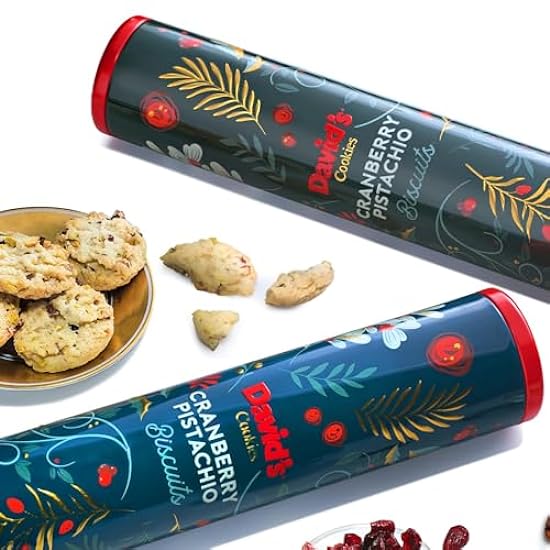 David´s Cookies Cranberry Pistachio Biscuits 2-Pack - Gourmet Snacks & Bakery Treats - Ideal Cookie for Snacking and Gifting - Delicious Delightful Food Gift for Kids and Adults for Any Occasions 747823406
