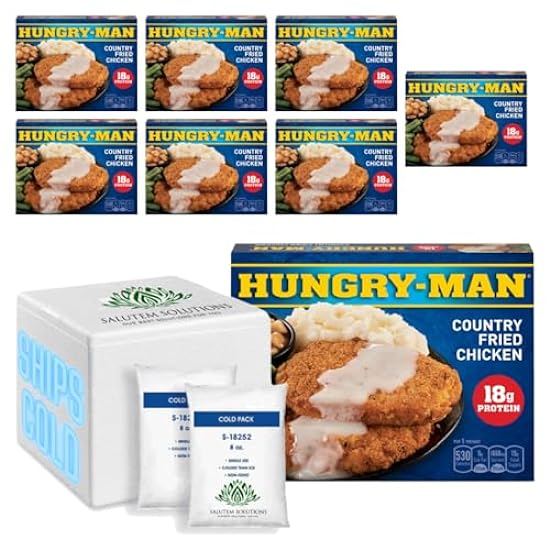 Salutem Vita- Hungry-Man Country Fried Chicken Frozen Dinner, 16 oz - Pack of 8 887554083