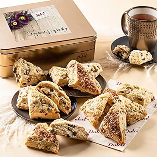 Dulcet Gift Baskets Artisan Scone Thank You Gift Tin, Gourmet Pastries Gifting for Men, Women, Friends and Families With Prime Delivery 638760335