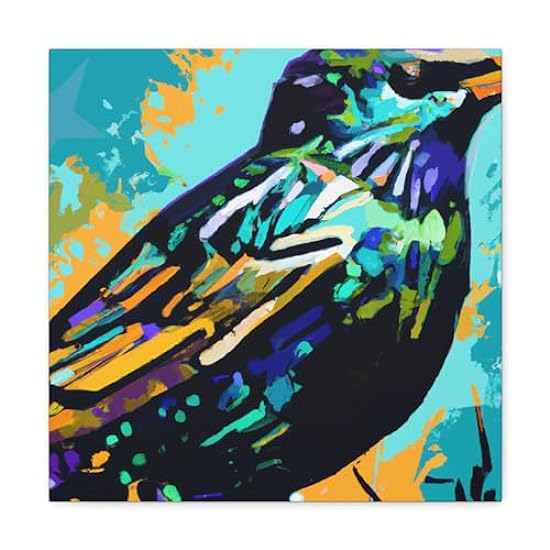 European Starling Pop Art - Canvas 16″ x 16″ / Premium Gallery Wraps (1.25″) 10185193