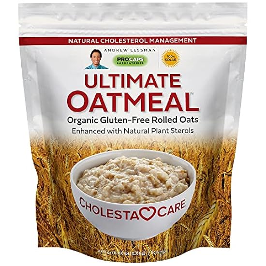 Andrew Lessman Ultimate Oatmeal 60 Servings - Premium Organic, Gluten-Free Rolled Oats, Heart-Healthy Fiber and Non-GMO Sourced Phytosterols. Promotes Healthy Cholesterol Levels. No Additives 321366760
