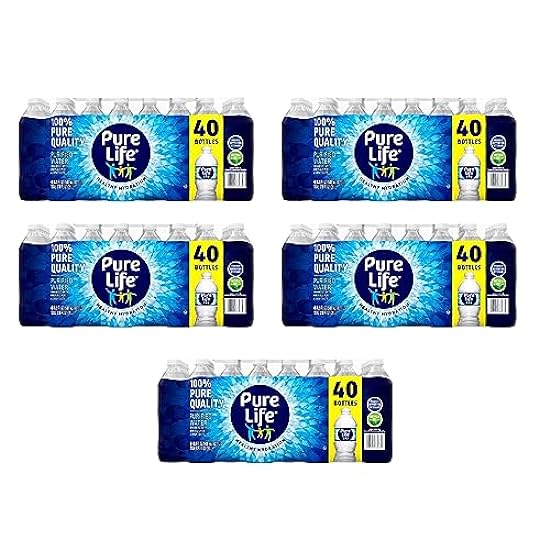 PACK OF 5 Pure Life Purified Wasser (16.9 fl. oz., 40 p