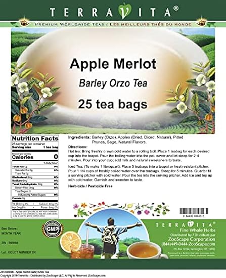 Apple Merlot Barley Orzo Tee (25 Teebeutel, ZIN: 566666) - 3 Pack 887745930