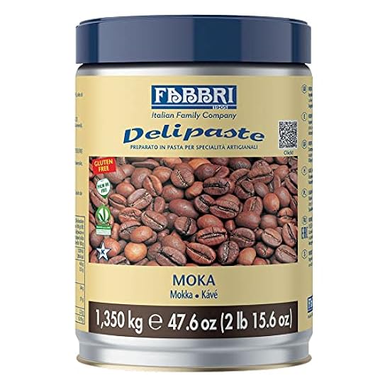 Fabbri Delipaste Kaffee, Flavoring Compound for Gelato, Ice Cream, Soft Serve, Pastry and Confectionary - 1 Tin of 2.9 lb 769928675