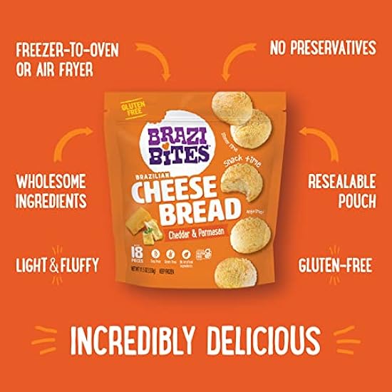 Brazi Bites Variety Pack | Brazilian Cheese Bread & Pizza Bites | Better-For-You Frozen Snacks I Gluten-Free I Grain-Free I Soy-Free | No Artificial Ingredients | No Preservatives (12-pack) 820194554