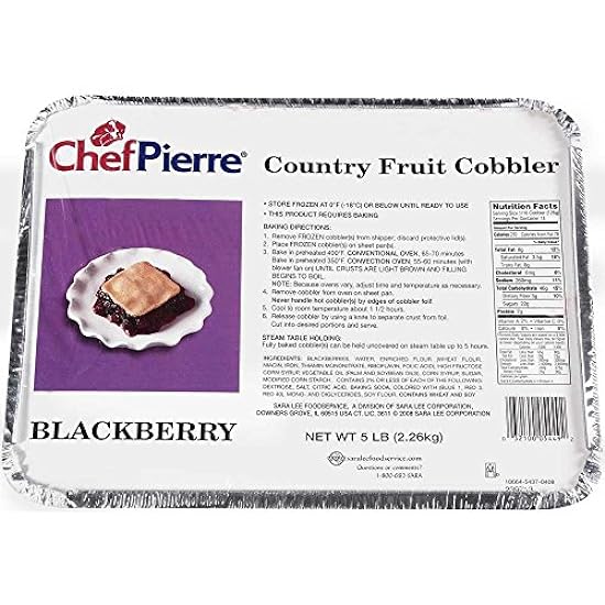Sara Lee Chef Pierre Schwarzberry Cobbler, 5 Pound -- 2 per case. 420510535