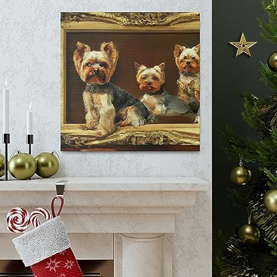 Yorkshire Terrier Symmetry - Canvas 16″ x 16″ / Premium Gallery Wraps (1.25″) 200133767
