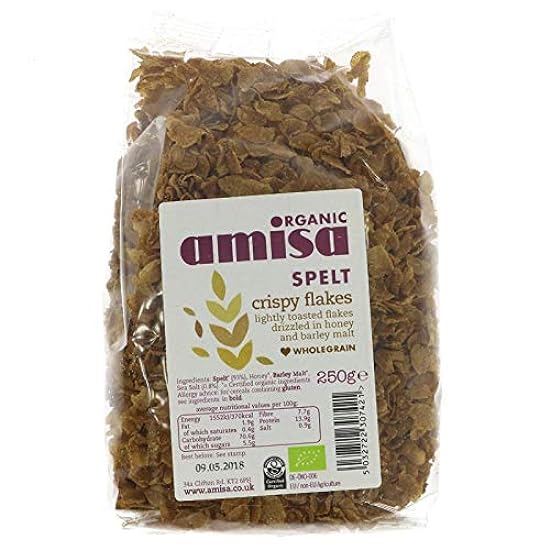 Amisa Spelt Crispy Flakes - Organic 250g (Pack of 6) 24