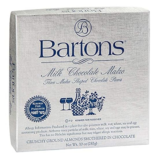 Bartons Milk Schokolade Almond Matzo, Kosher For Passov
