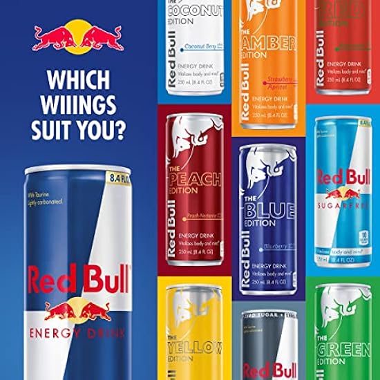 Red Bull Energy Drink, 8.4 Fl Oz, 24 Cans, 4 Count (Pack of 6) 337771877