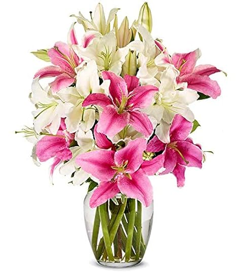 From You Flowers - Stunning Pink and Weiß Lilies with G