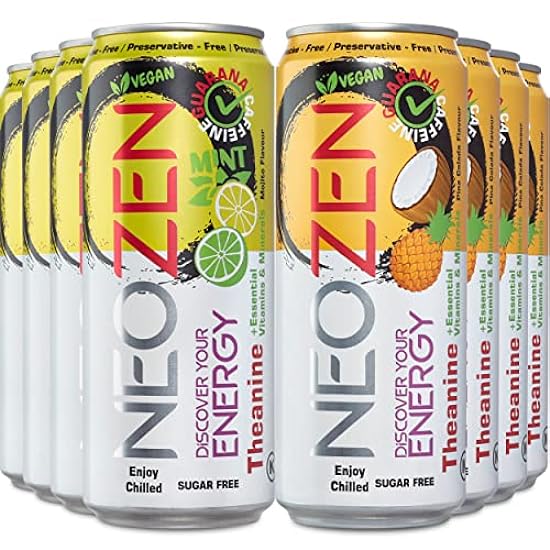 NEOZEN MOJITO and PINA COLADA Flavored Energy Drinks – 