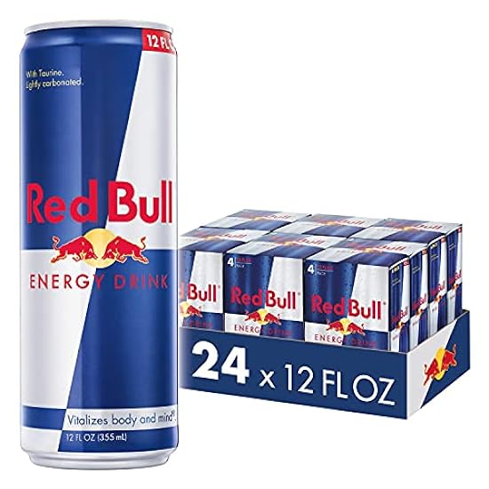 Red Bull Energy Drink, 12 Fl Oz, 24 Cans (6 Packs of 4) 237612126