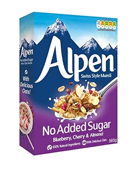 Alpen No Added Sugar Blauberry, Cherry & Almond Muesli 