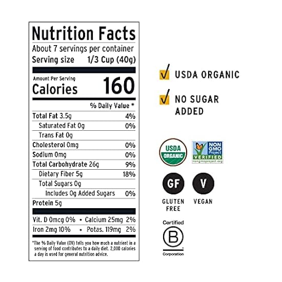Purely Elizabeth Organic Superfood Oatmeal, Original, No Added Sugar, Vegan Friendly, USDA Certified Organic, Gluten Free & Non-GMO, 10 Ounce (Pack of 6) 503550204